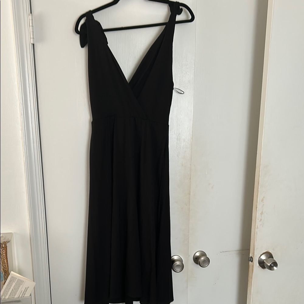 Reformation shoulder tie crossover dress
